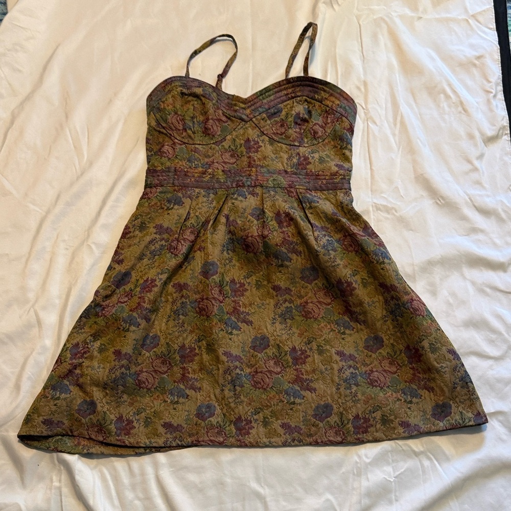 Free People Floral Tapestry Mini Dress Size 8